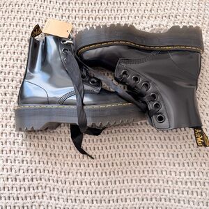 Dr. Martens Black Boots with Yellow Accents